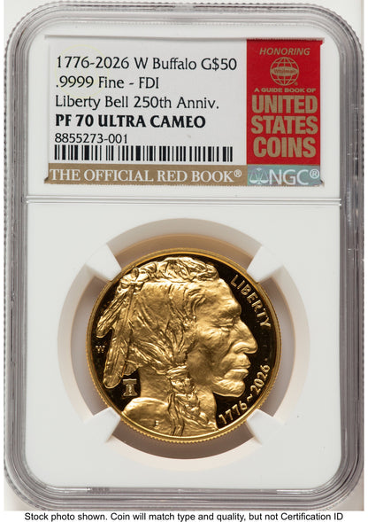 2026-W Proof Gold Buffalo 1 oz FDI Red Book NGC PF70