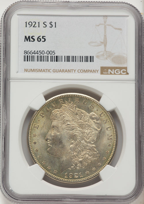 1921-S Morgan Dollar NGC MS65
