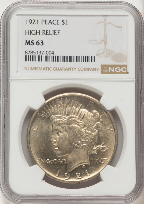 1921 Peace Dollar NGC MS63