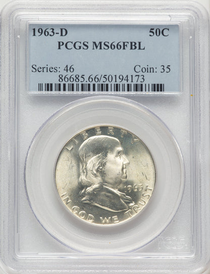1963-D 50C FL Franklin Half Dollar PCGS MS66