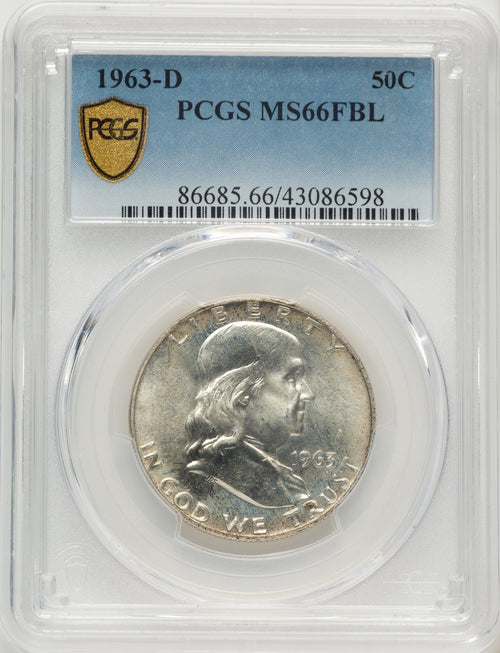 1963-D 50C FL Franklin Half Dollar PCGS MS66