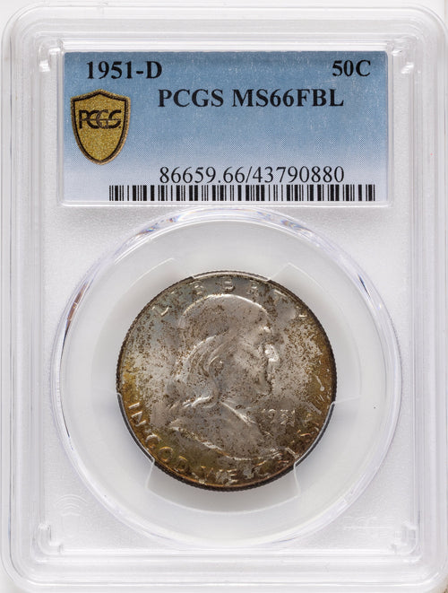 1951-D 50C FL Franklin Half Dollar PCGS MS66