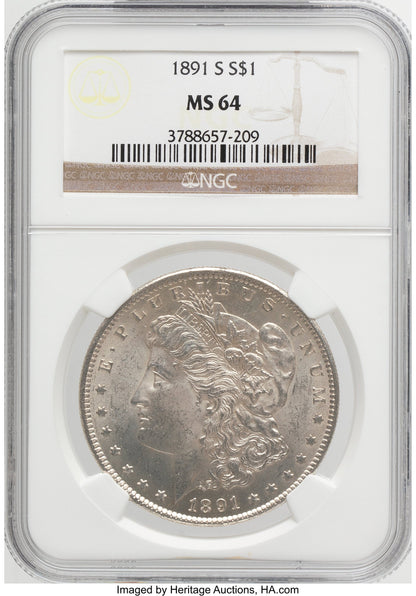 1891-S Morgan Dollar NGC MS64