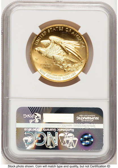 2015-W G$100 American Liberty High Relief ER 2015 HR Label NGC MS70