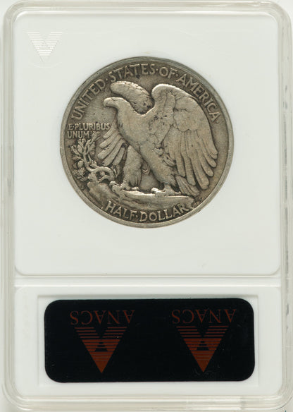 1921-S 50C Walking Liberty Half Dollar ANACS VF30