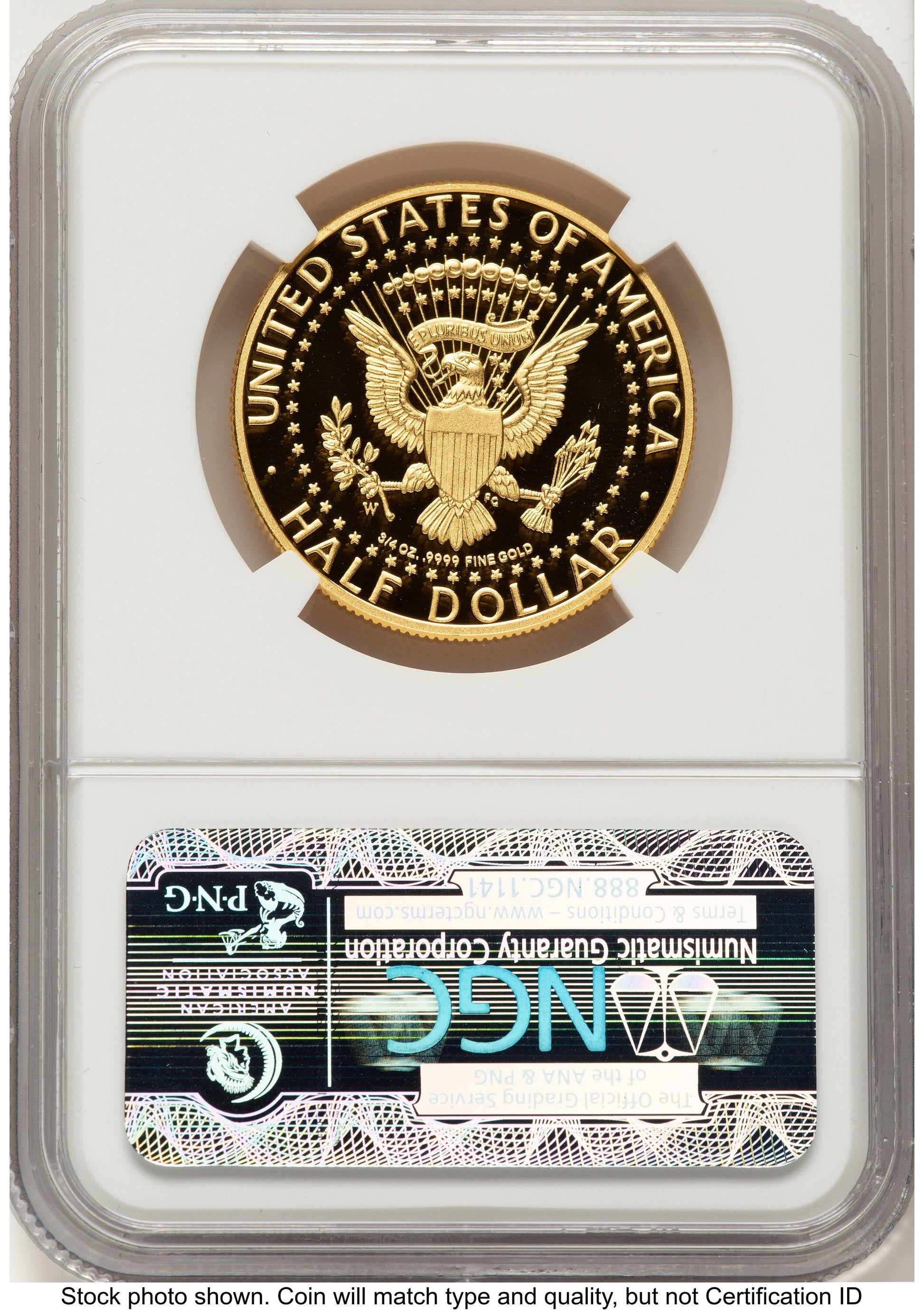 2014-W 50C Gold JFK 50th Anniversary FR JFK Ask Not Label NGC MS70