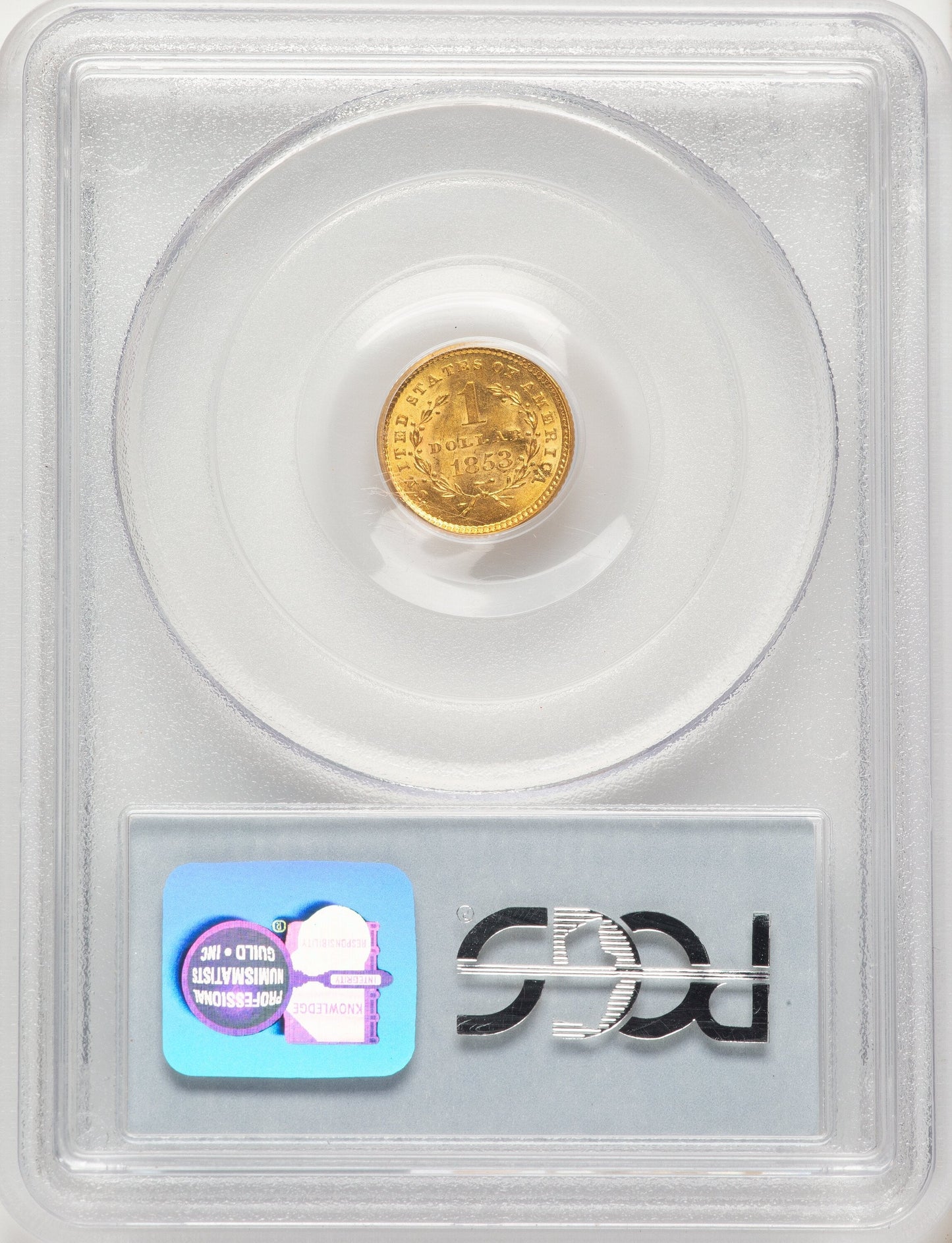 1853 G$1 Gold Dollar PCGS MS64