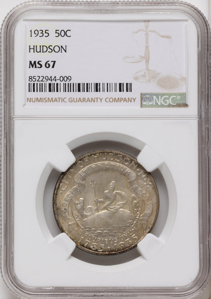 1935 50C Hudson Commemorative Silver NGC MS67
