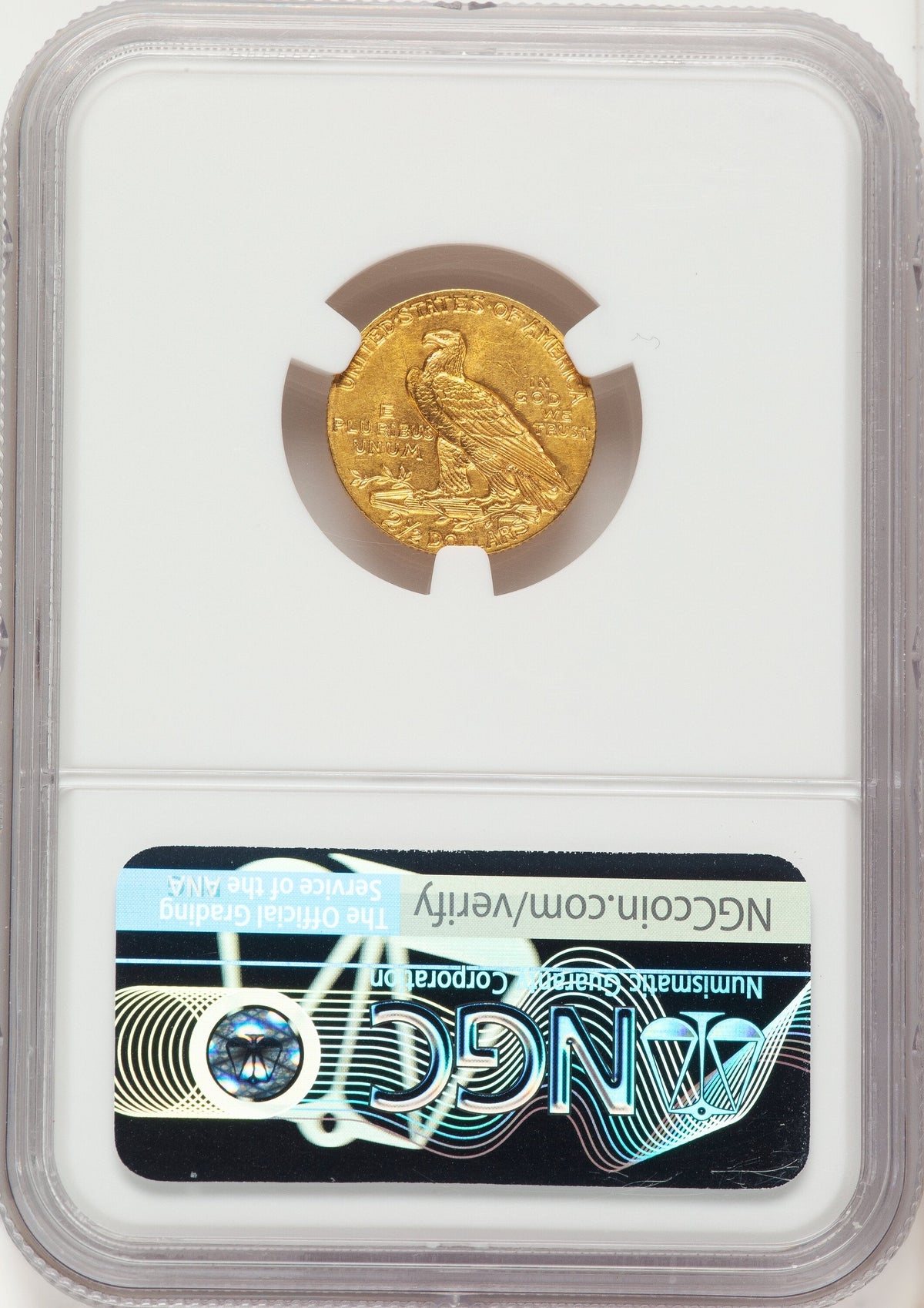 1911 $2.50 Indian Quarter Eagle NGC MS62