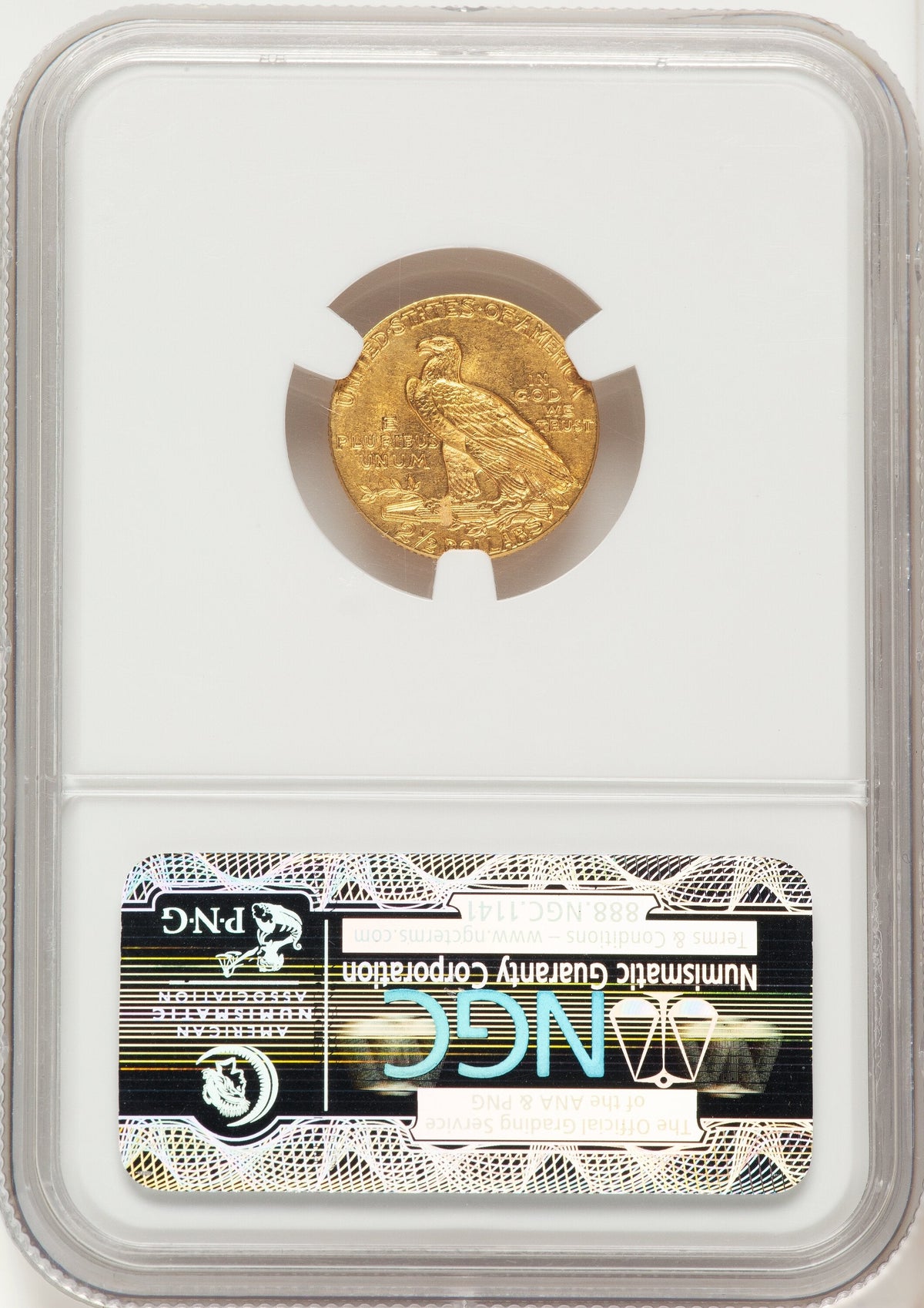 1915 $2.50 Brown Label Indian Quarter Eagle NGC MS62