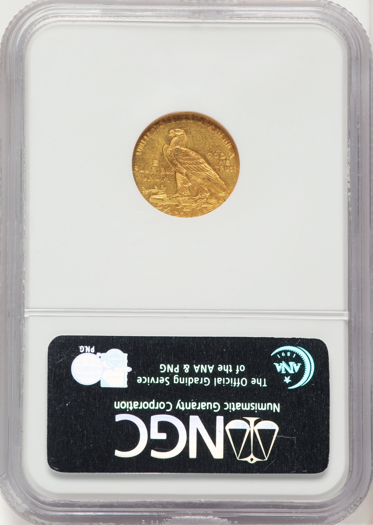 1912 $2.50 Brown Label Indian Quarter Eagle NGC MS62
