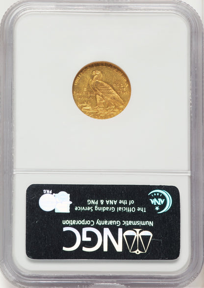 1912 $2.50 Brown Label Indian Quarter Eagle NGC MS62