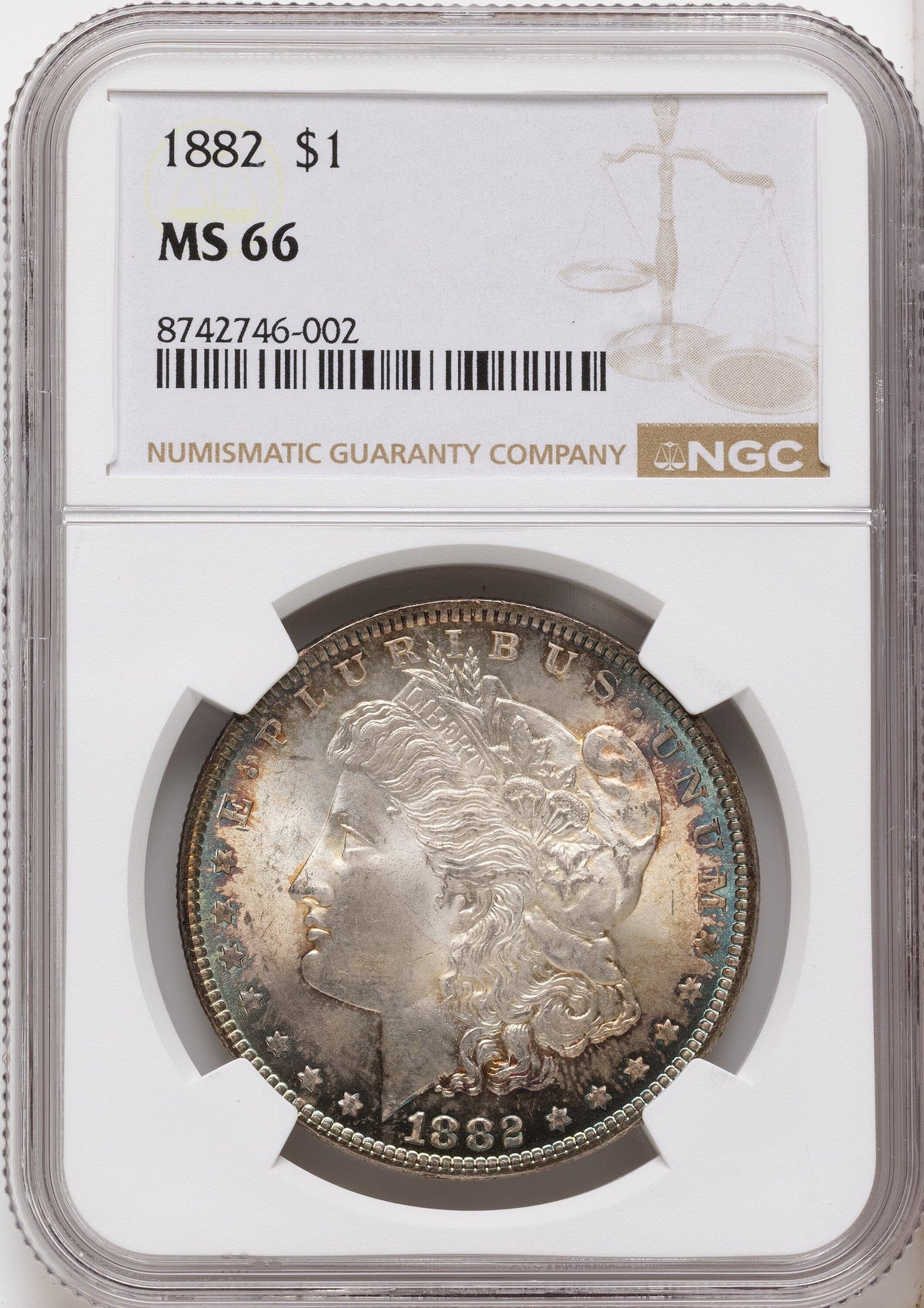 1882 Morgan Dollar NGC MS66