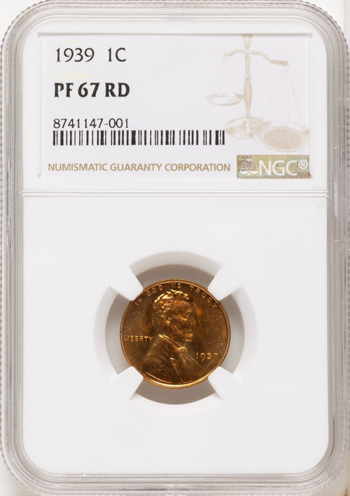 1939 1C RD Proof Lincoln Cent NGC PR67