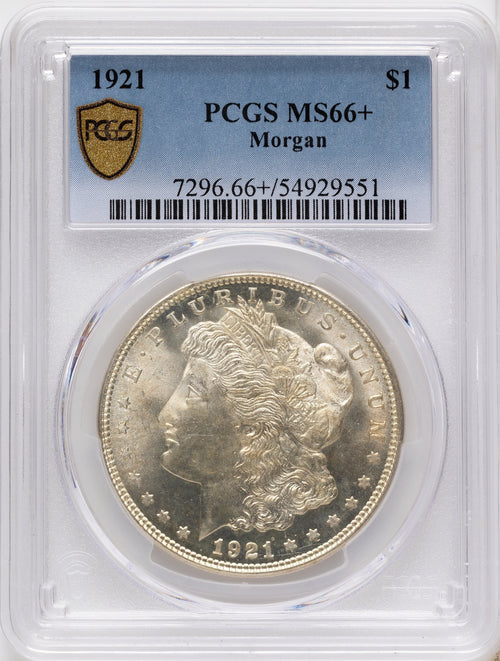 1921 Morgan Morgan Dollar PCGS MS66+
