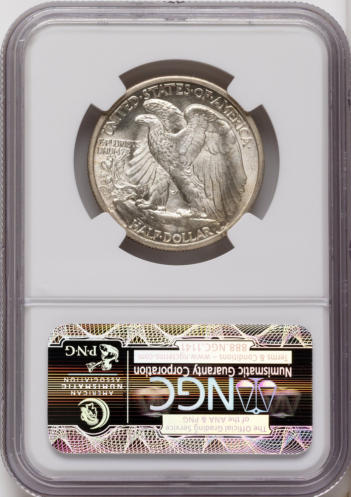 1935-D 50C Walking Liberty Half Dollar NGC MS65