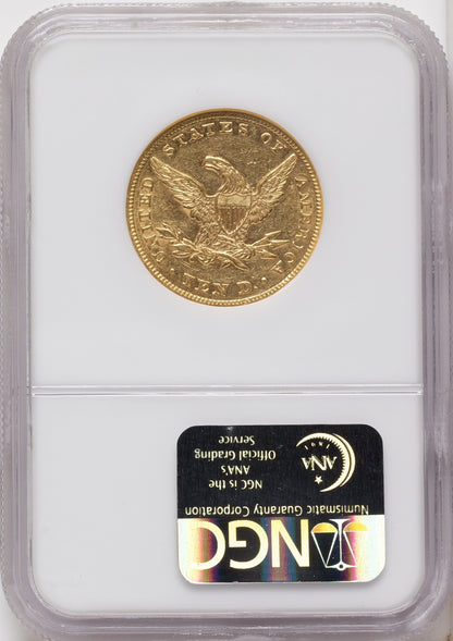 1857 $10 Liberty Eagle NGC AU50