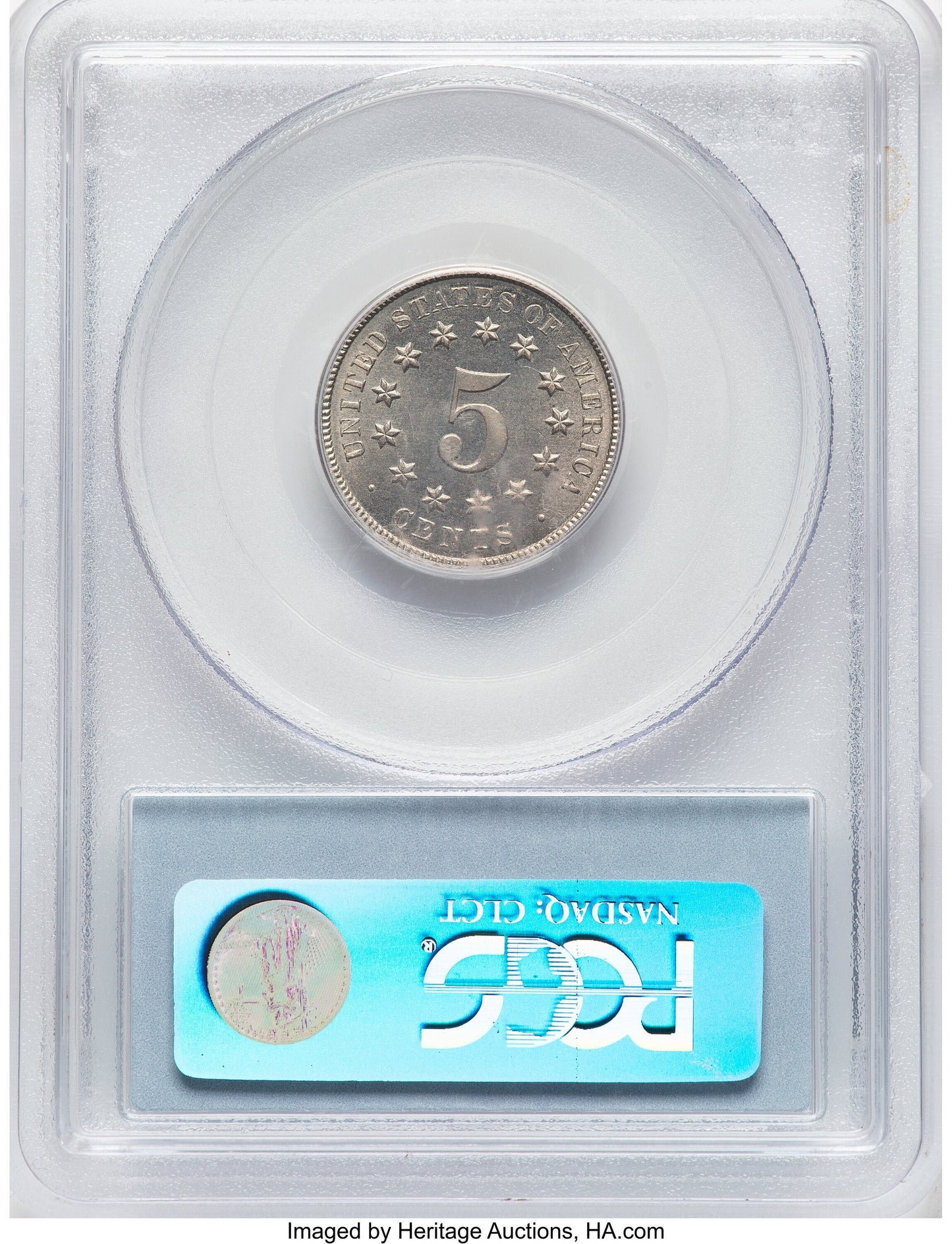 1879 5C Shield Nickel PCGS MS66