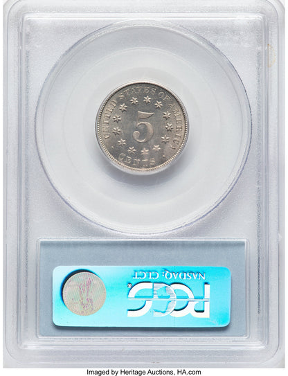 1879 5C Shield Nickel PCGS MS66