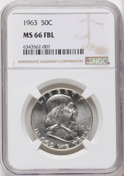 1963 50C FL Franklin Half Dollar NGC MS66