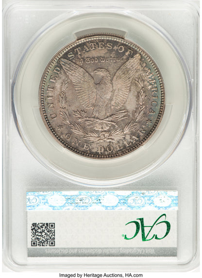1896 $1 VAM 19 8 in Denticle Morgan Dollar CACG MS66