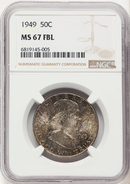1949 50C FL Franklin Half Dollar NGC MS67