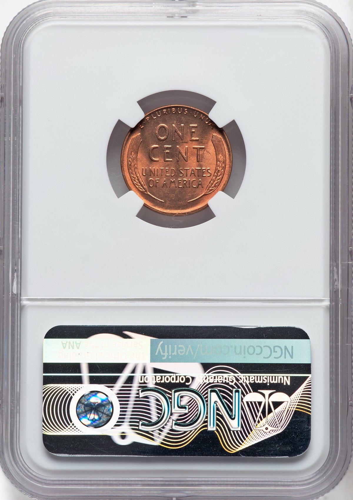1954 1C RD Lincoln Cent NGC MS67