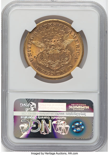 1871-S $20 Liberty Double Eagle NGC MS62