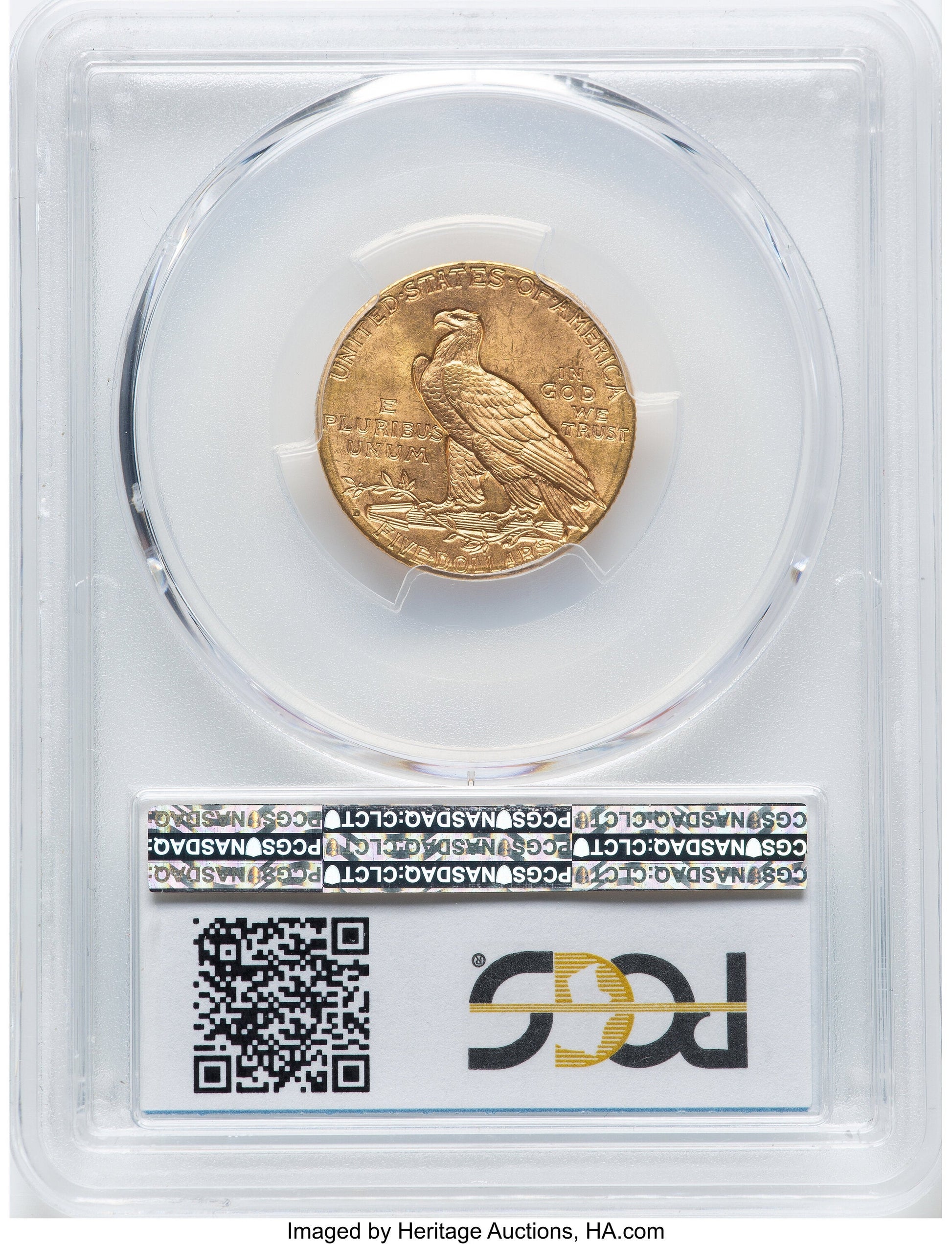 1909-D $5 CAC Indian Half Eagle PCGS MS64+