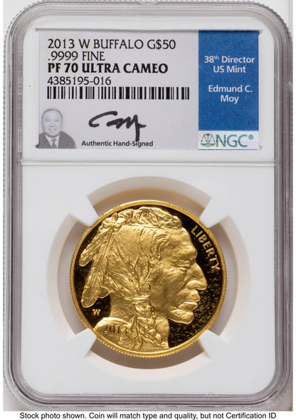 2013-W Proof Gold Buffalo 1 oz NGC PF70 Ed Moy