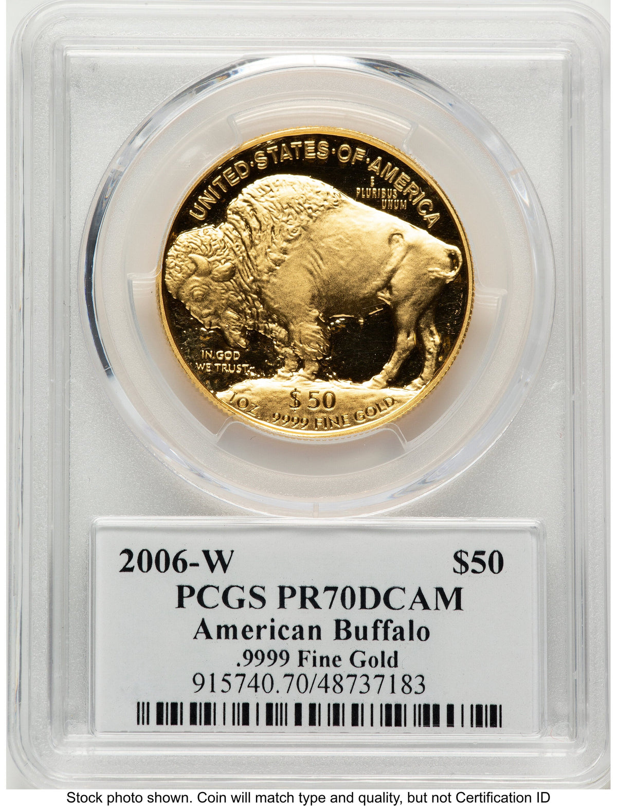 2006-W Proof Gold Buffalo 1 oz David Hall PCGS PR70