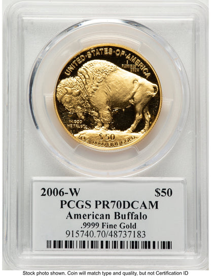 2006-W Proof Gold Buffalo 1 oz David Hall PCGS PR70