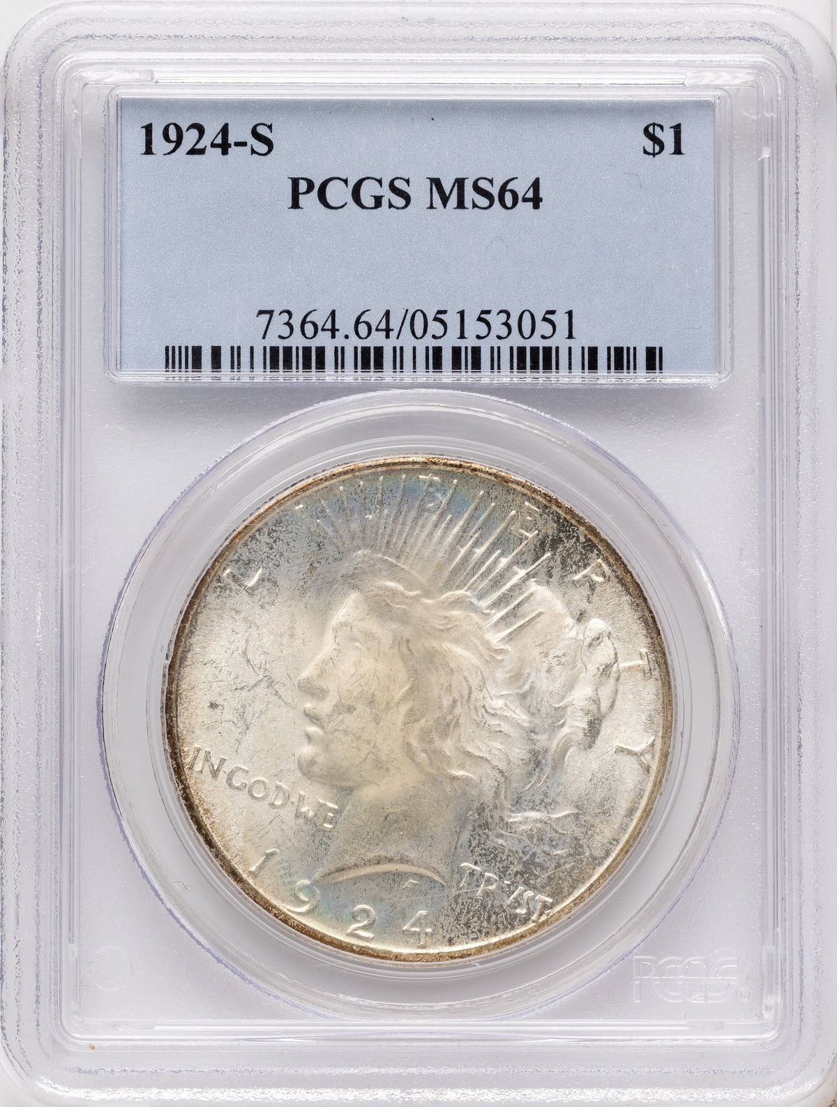 1924-S Peace Dollar PCGS MS64