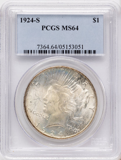 1924-S Peace Dollar PCGS MS64