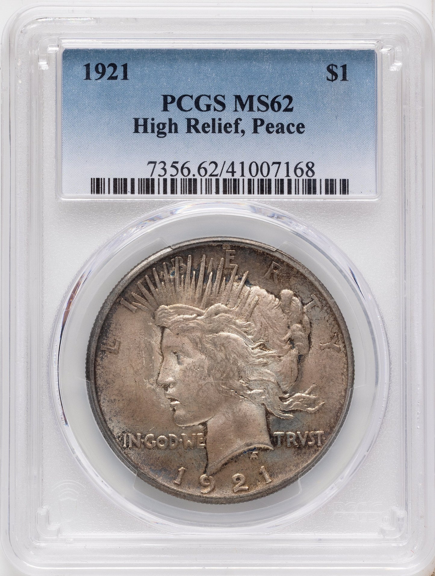 1921 Peace Dollar PCGS MS62