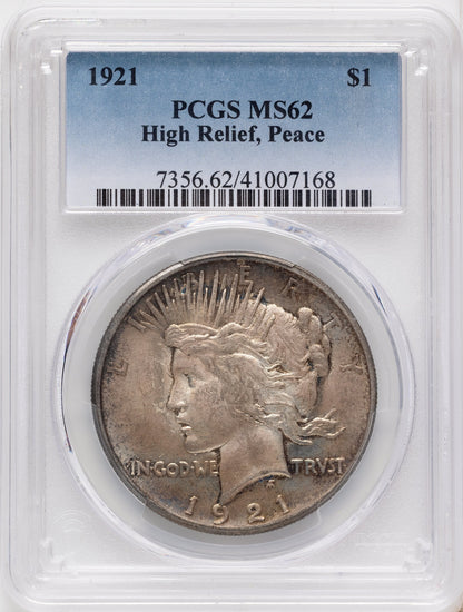 1921 Peace Dollar PCGS MS62