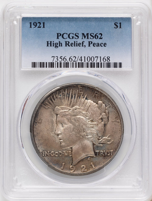 1921 Peace Dollar PCGS MS62
