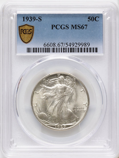 1939-S 50C Walking Liberty Half Dollar PCGS MS67