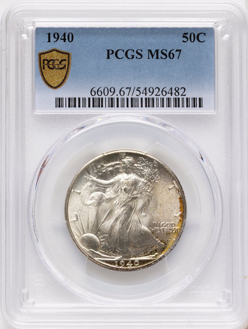 1940 50C Walking Liberty Half Dollar PCGS MS67