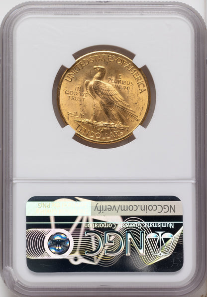 1932 $10 Brown Label Indian Eagle NGC MS65