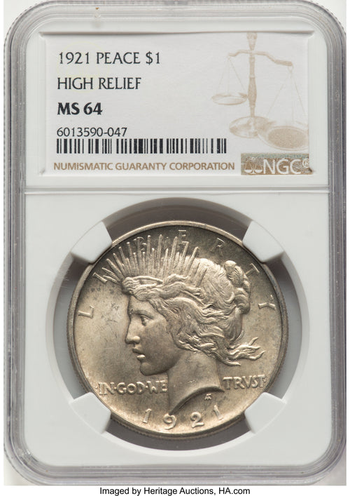 1921 Peace Dollar NGC MS64