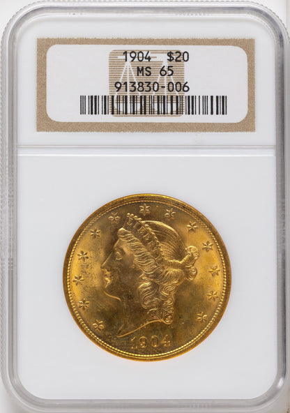 1904 $20 Liberty Liberty Double Eagle NGC MS65