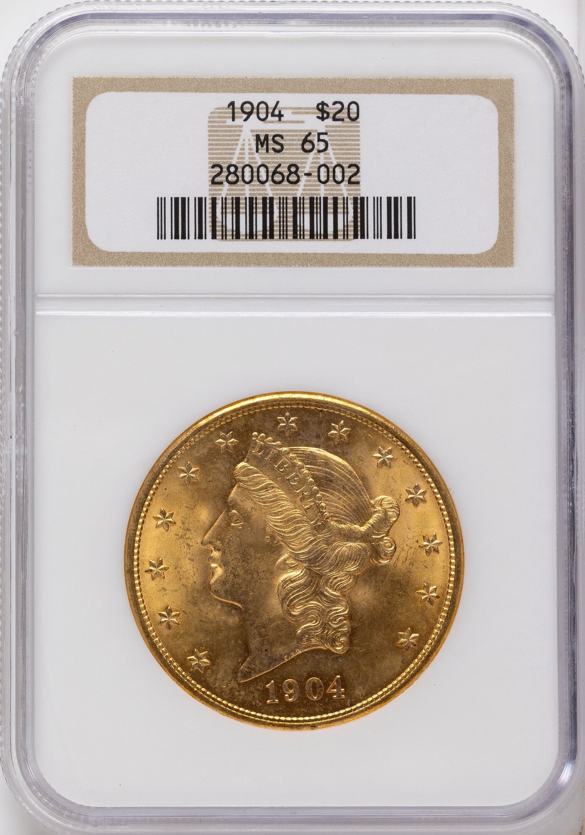 1904 $20 Liberty Liberty Double Eagle NGC MS65