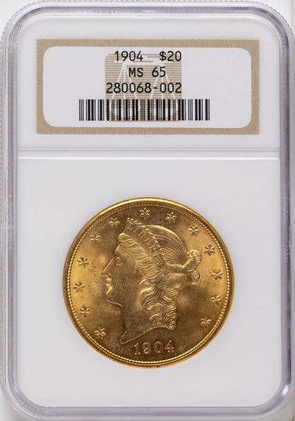 1904 $20 Liberty Liberty Double Eagle NGC MS65