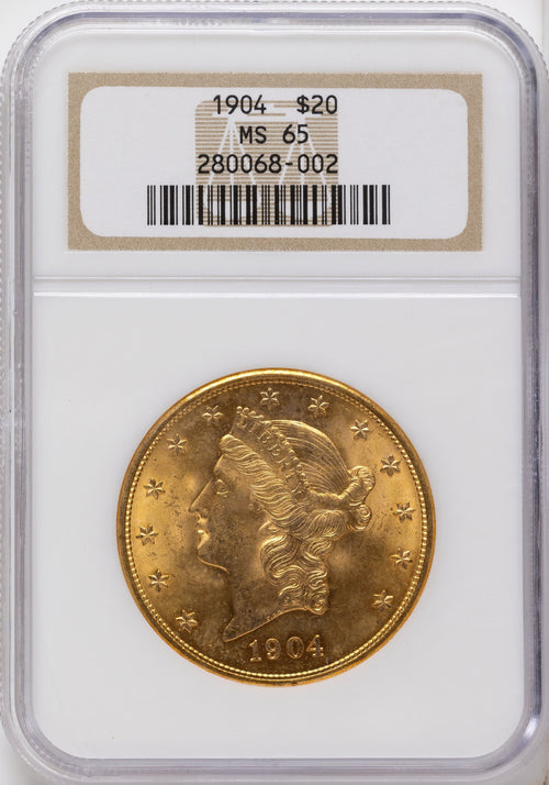 1904 $20 Liberty Liberty Double Eagle NGC MS65