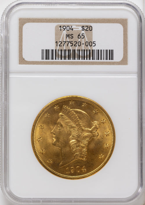 1904 $20 Liberty Liberty Double Eagle NGC MS65