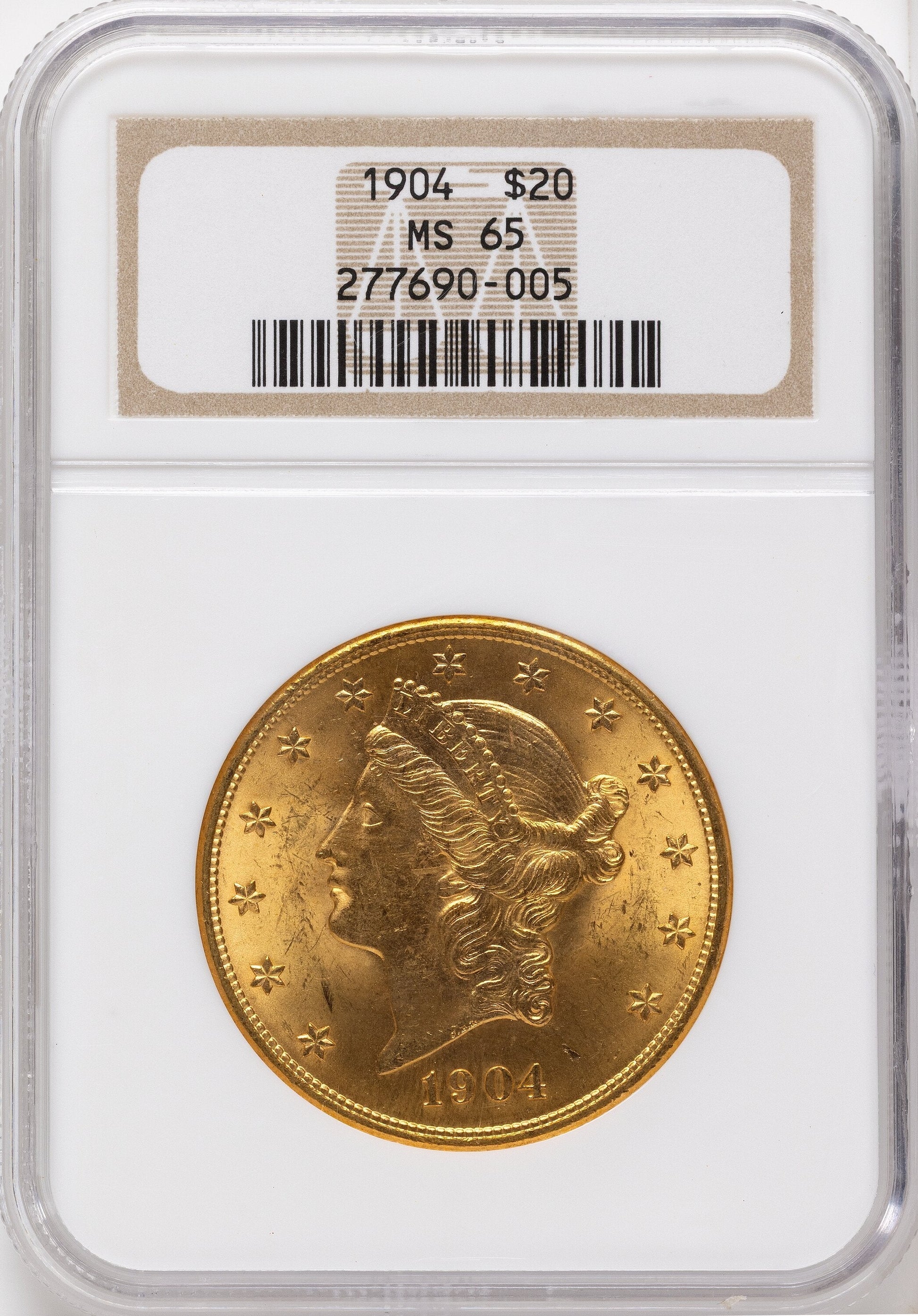 1904 $20 Liberty Liberty Double Eagle NGC MS65