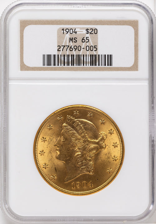 1904 $20 Liberty Liberty Double Eagle NGC MS65