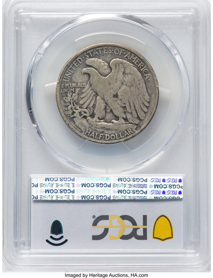 1921-D 50C Walking Liberty Half Dollar PCGS F12
