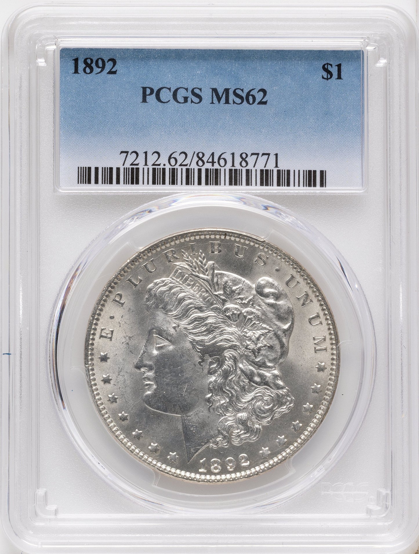 1892 Morgan Dollar PCGS MS62
